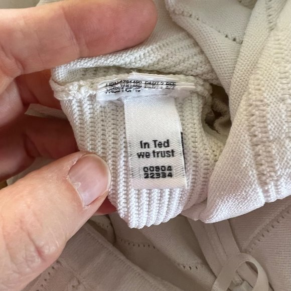 Ted Baker White Strapless Fit and Flare Dress 0 - Picture 9 of 9